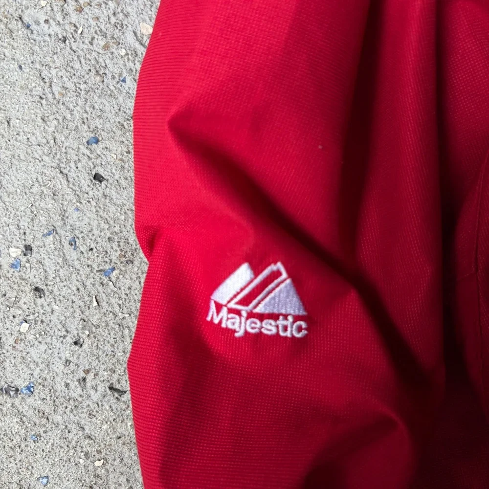 Majestic Boston Red Sox MLB Authentic Cool Base Quarter Zip Windbreaker Red 2XL